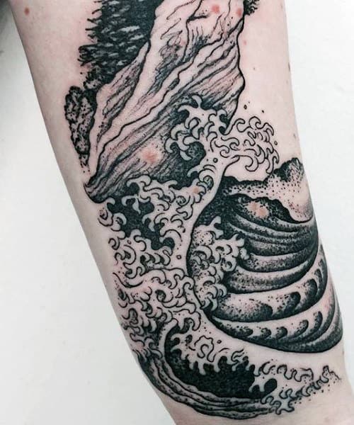 Men's Waves Tattoo