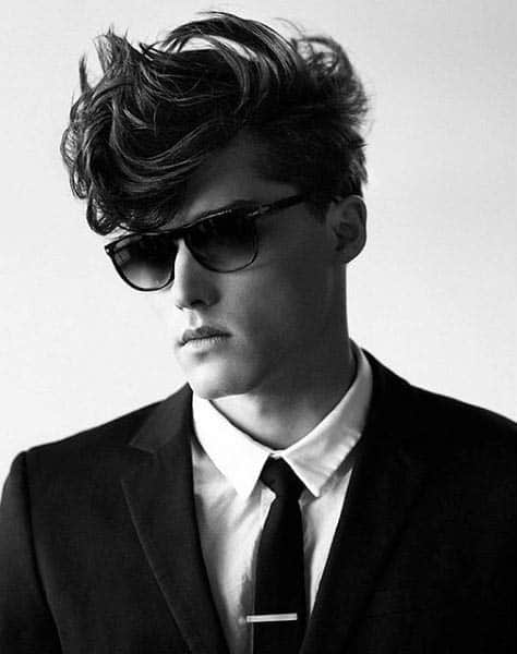 Mens Wavy Messy Medium Long Haircut