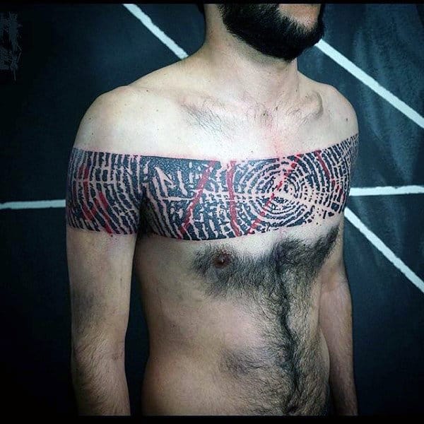 Mens Wood Unique Chest Tattoo Ideas