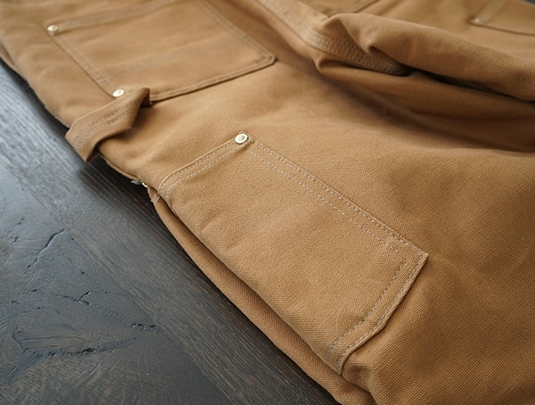 Mens Work Bibs Side Outer Pockets Carhartt Quilt Lined Zip To Thigh