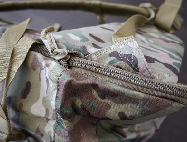 Mercury Tactical 3 Day Strech Backpack Multicam Stitch Detail