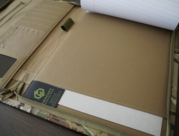 Mercury Tactical Zippered Padfolio Notepad Slot