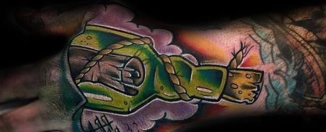Message In A Bottle Tattoo Designs For Men