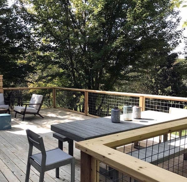 mesh wire metal railing