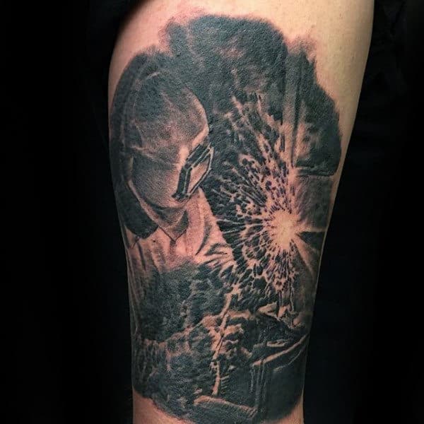 Metal Joining Mens Cool Welding Tattoos