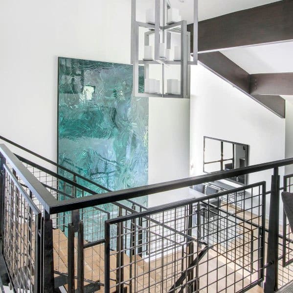 metal mesh wire stunning interior stair railing designs