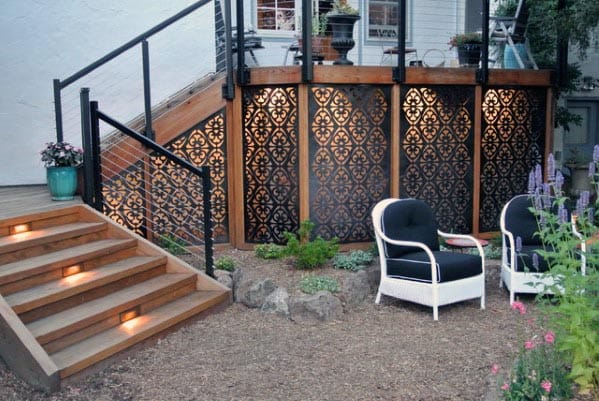 metal pattern mesh deck skirting