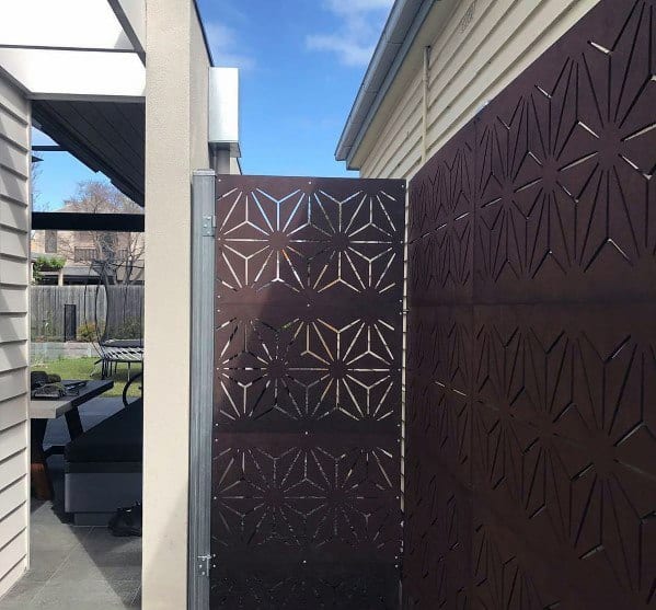 metal patter privacy fence