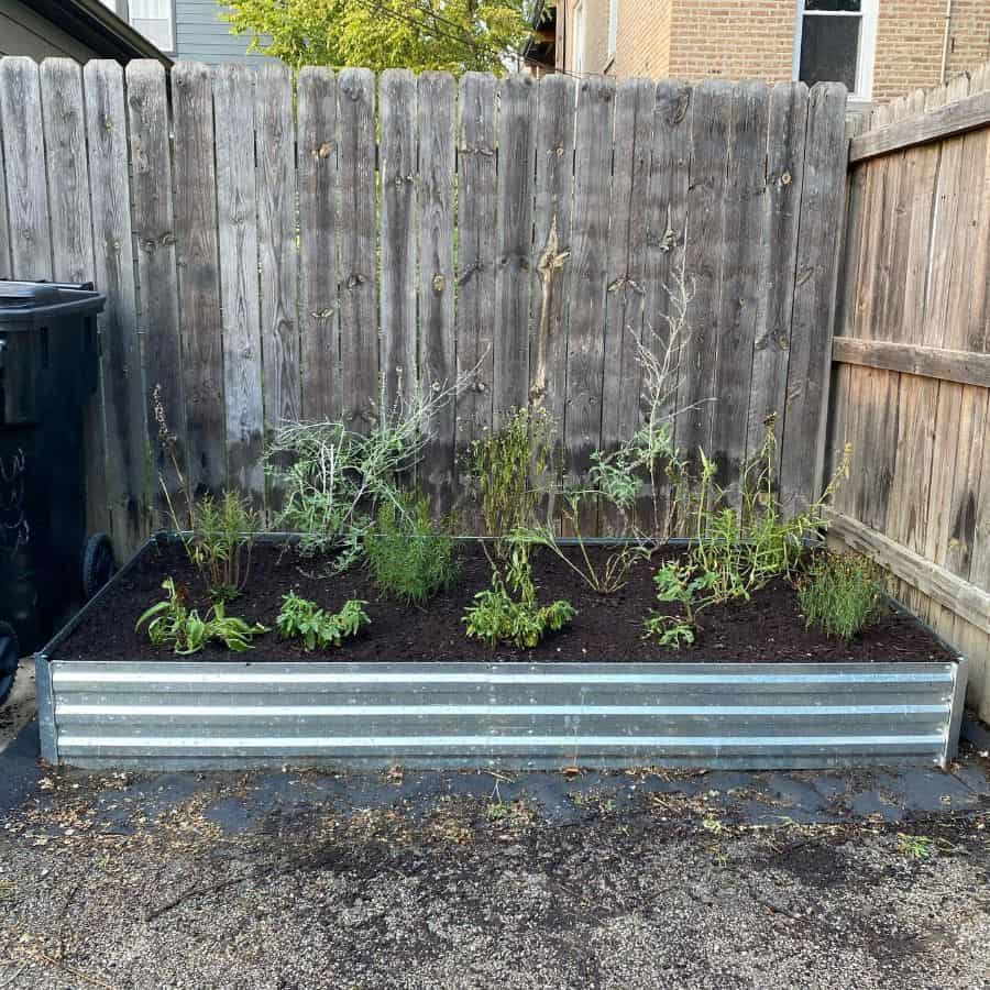 corner metal garden bed
