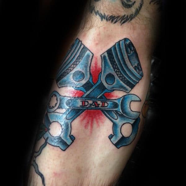 Metals And Dad Tattoo Male Forearms