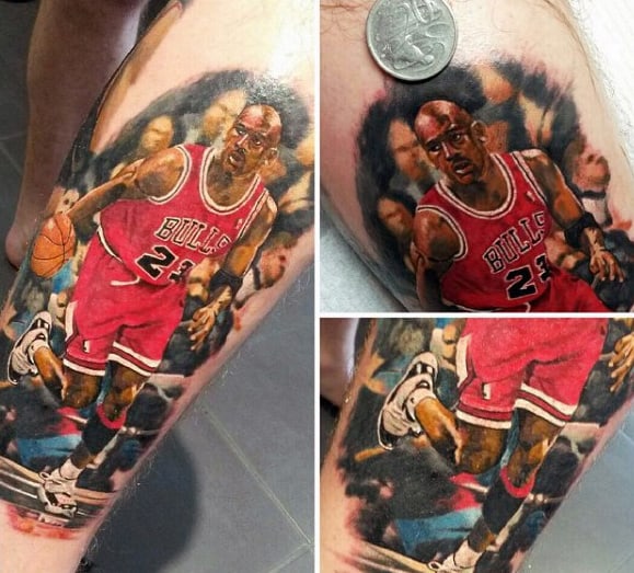 Michael Jordan Guys Basketball Plyer Realistic Arm Tattoo