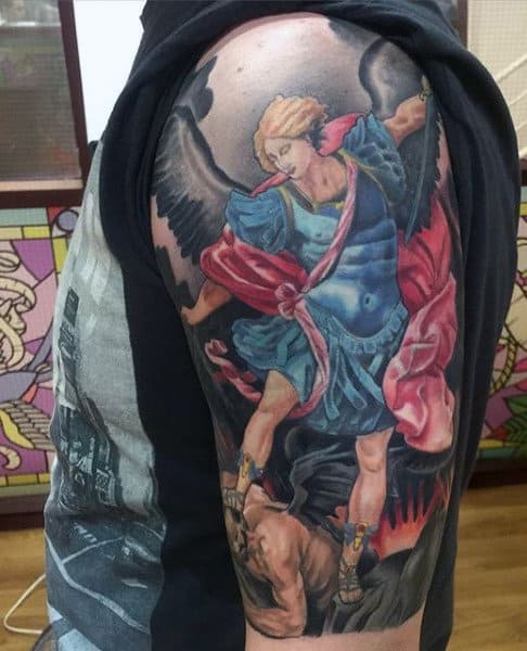 Micheal The Archangel Tattoo For Guys