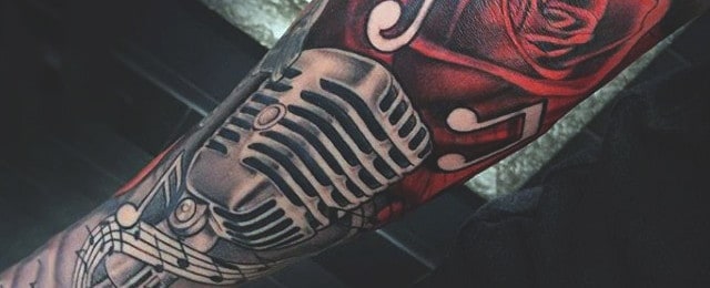 Microphone Tattoo Designs For Men