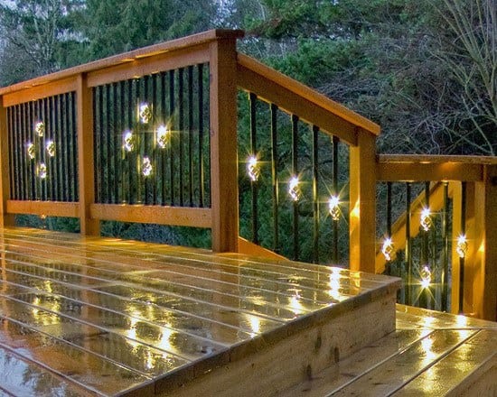 Middle Of Rod Railing Supports Ideas Deck Lighting