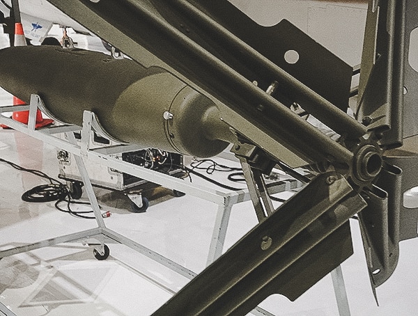 Military Aircraft Bomb With Expanding Rear Wings