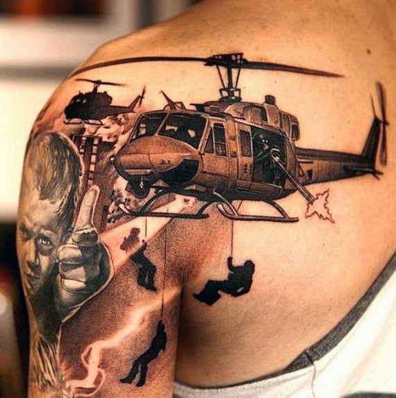 Military Tattoos For Men On Shoulder