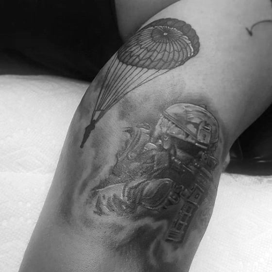 Militaty Solider Airborne Mens Arm Tattoo