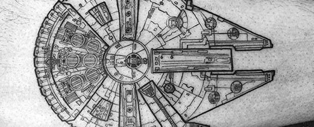Millennium Falcon Tattoo Designs For Men