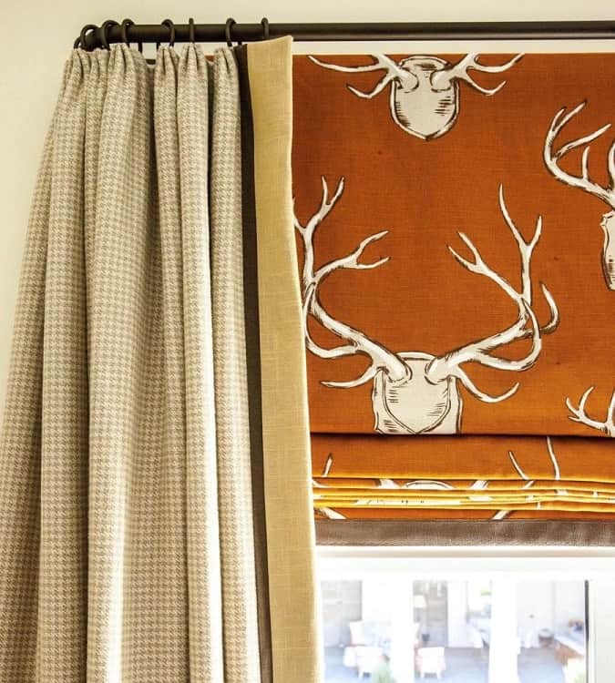 simple curtain design antler shade 