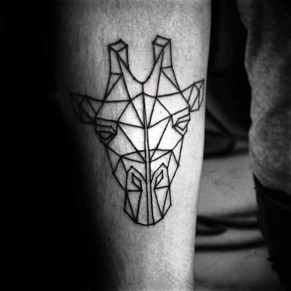 Minimalist Giraffe Small Guys Arm Tattoo Ideas