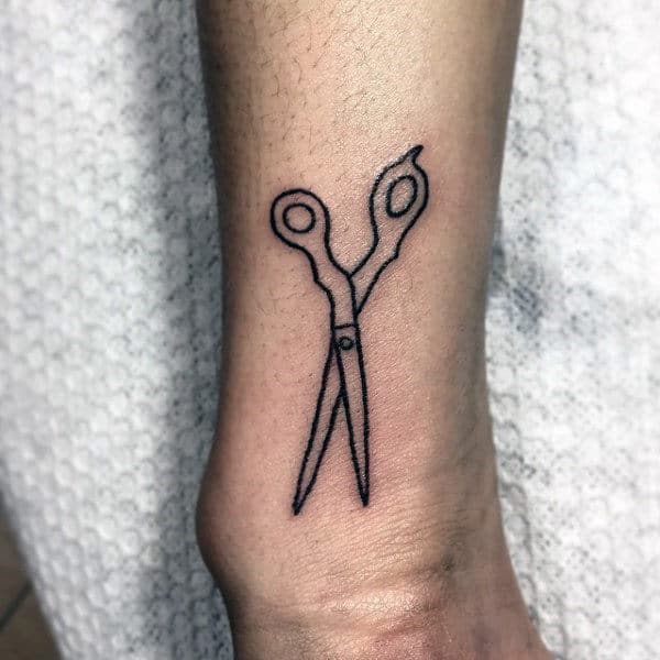 Minimalist Mens Scissor Tattoo Ideas