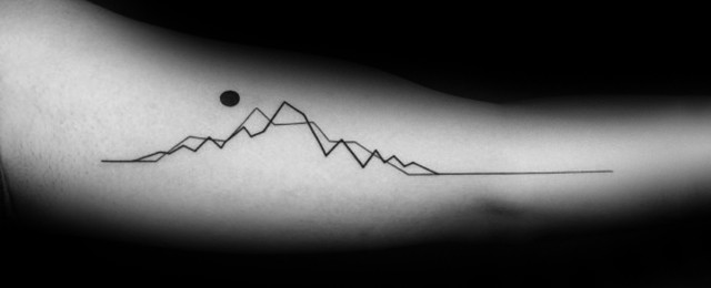 Minimalist Mountain Tattoo Ideas For Men