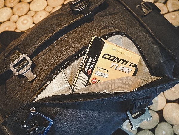 Mission Workshop The Rhake Laptop Backpack Bicycle Tube Storage Pocket