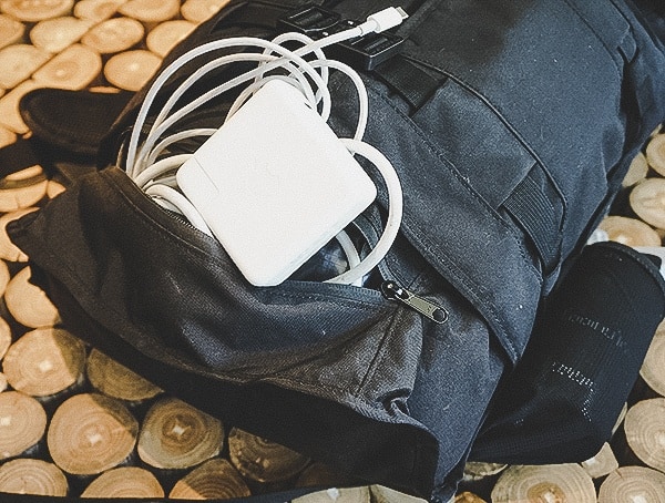 Mission Workshop The Rhake Laptop Backpack Bottom Compartment For Chargers And Cables