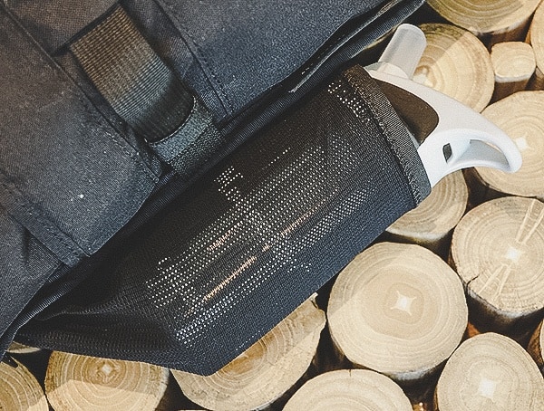 Mission Workshop The Rhake Laptop Backpack Expandable Mesh Water Bottle Holder