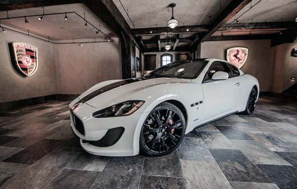 Mixed Grey Color Stone Tile Garage Floros