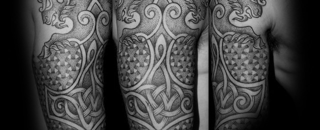 Mjolnir Tattoo Designs For Men