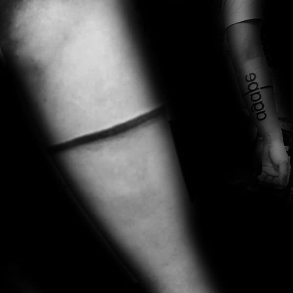 Modern Agape Black Ink Inner Forearm Tattoos For Guys