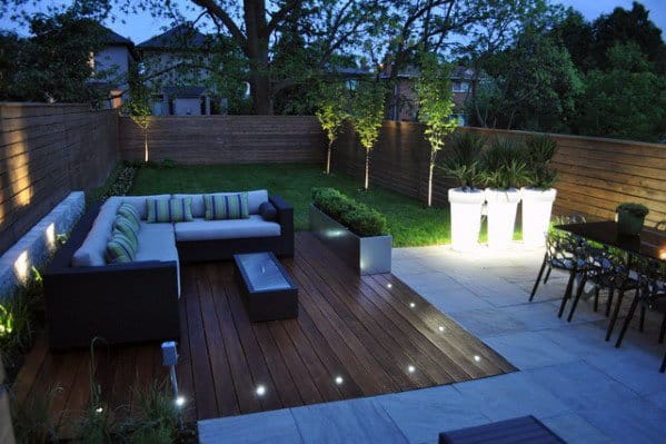 Modern Backyards Ideas For Deck Lighting