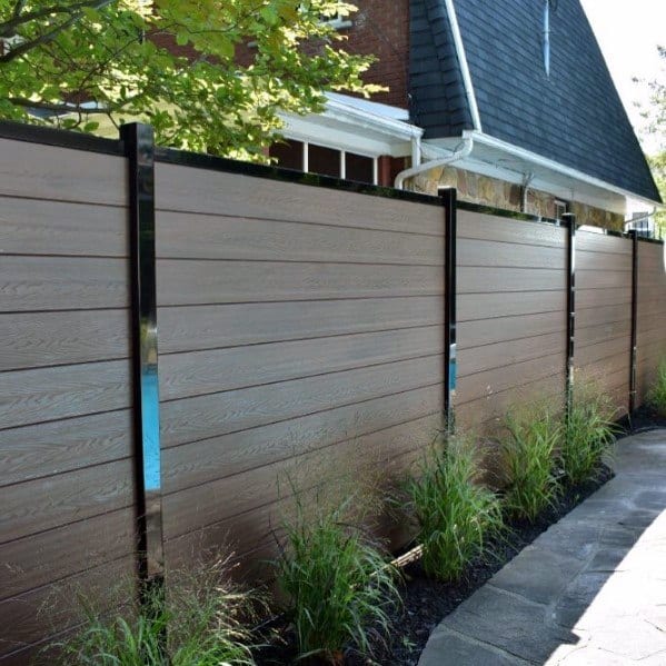 composite privacy backyard fence