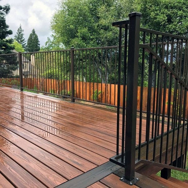 bold black metal railing