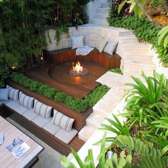 sunken firepit
