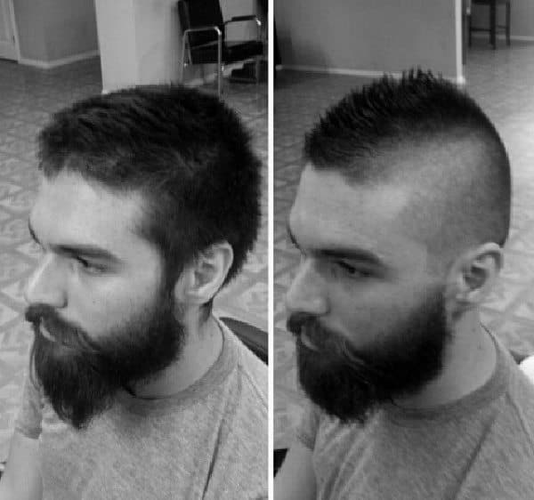 Modern Fade Faux Hawk Hair For Guys