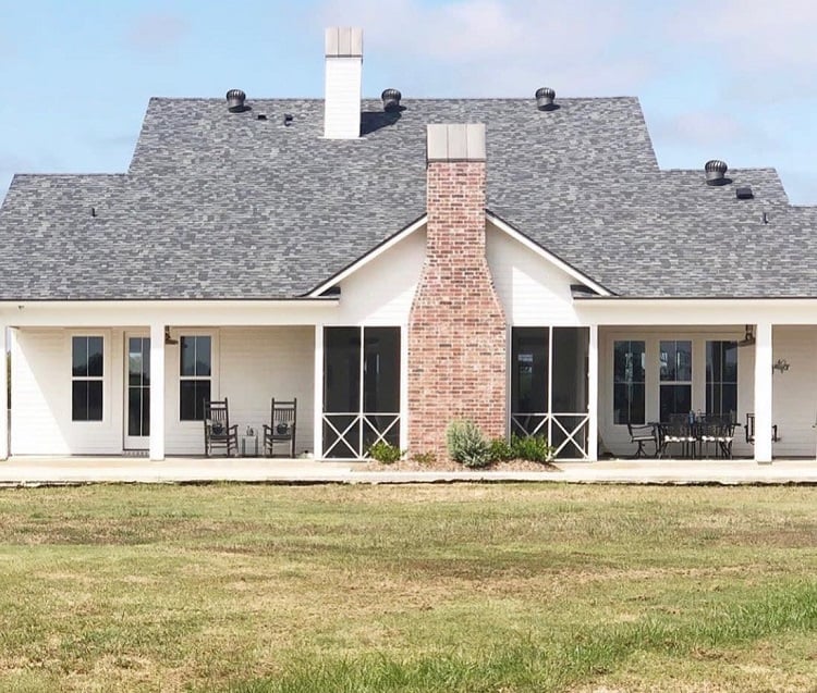 screened porch with railing