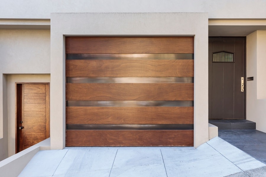 modern wood garage doors 