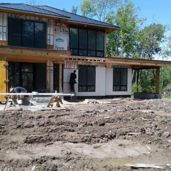 traditional white shiplap siding