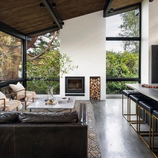 metal bordered ceiling