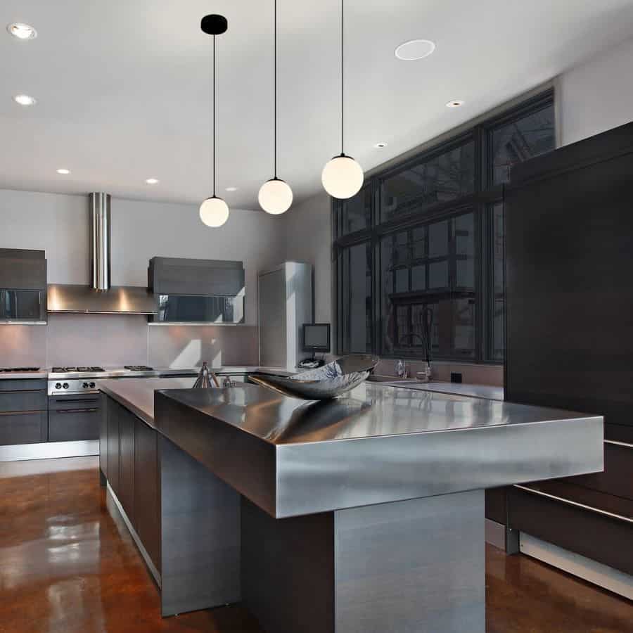 low hanging pendant lighting modern kitchen