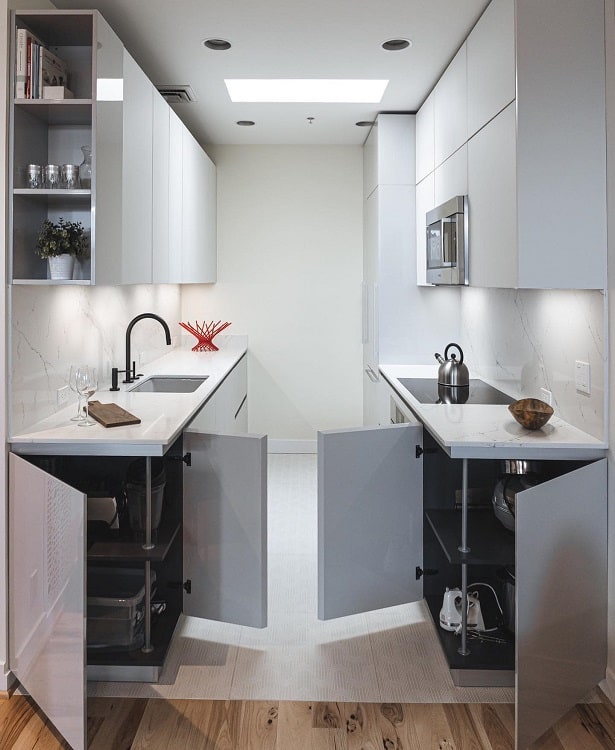 modern living corner kitchen cabinet