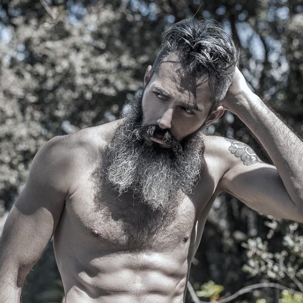 Long Grey Beard with Undercut