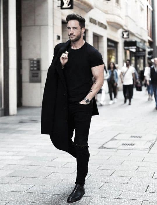 Modern Mens All Black Outfits Casual Style