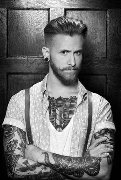 Modern Mens Hair Slicked Back