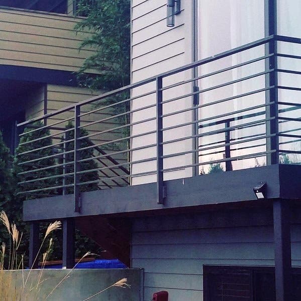 modern metal deck railing