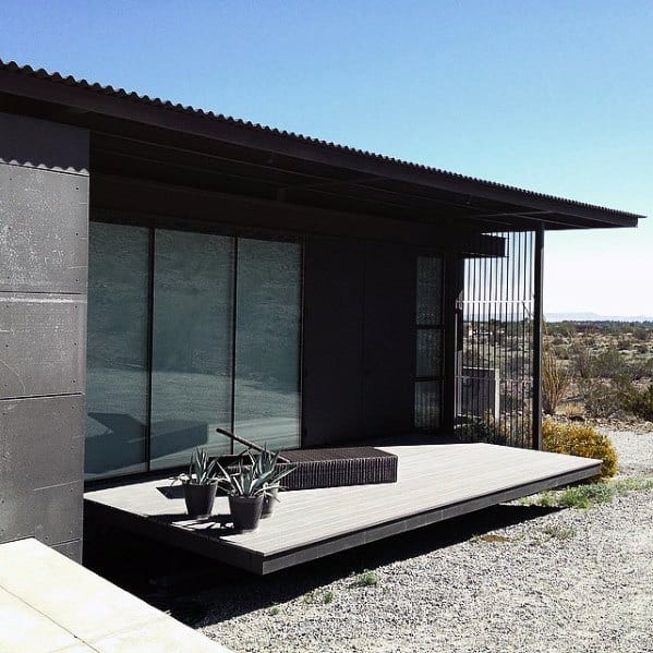 Modern Minimalistic Home Backyard Designs Floating Deck