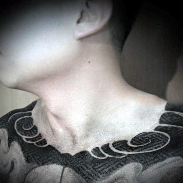 Modern Pattern Collar Bone Mens Tattoos