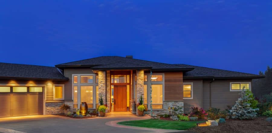 modern ranch-style house